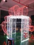 Giant outdoor christmas gift box lights