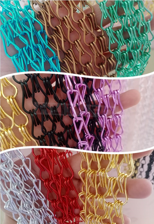 1.6mm Aluminum Chain Beaded Curtain Used For Private Home Decoration