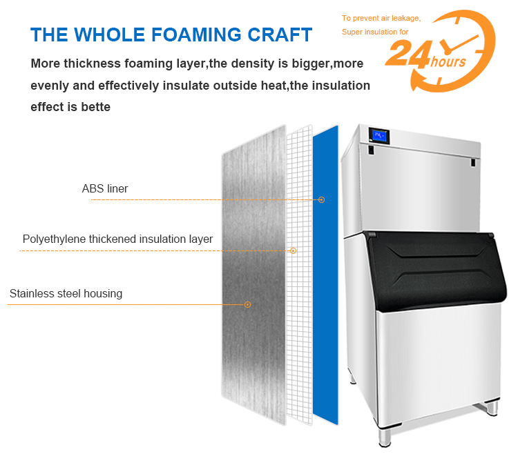 Commercial Ice Maker Machine 300kg Per Day Stainless Steel Ice Cube Maker Industrial Ice Cube Making Machine