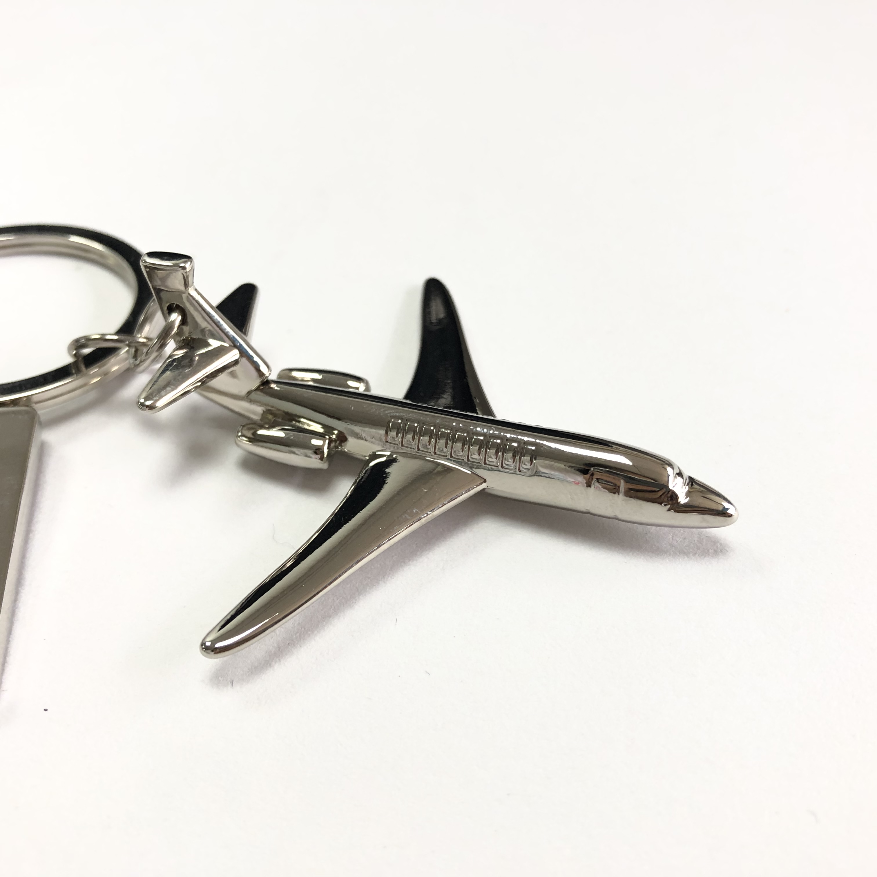 Rectangle Metal Airplane Key Chain , Airliners Helicopter Key Chain