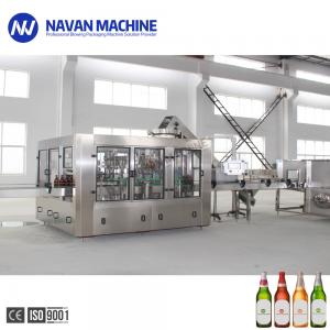 China Multi Head Automatic Beer Filling Machine 3 In 1 Glass Bottle With Rotary Structure on sale