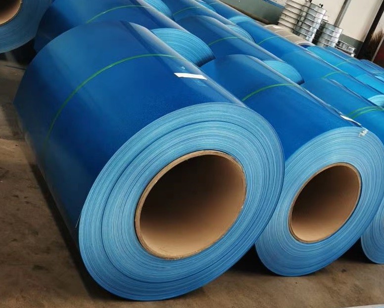 Blue AFP Anti-Finger Print Aluzinc Steel Galvalume Steel Coil 55% Aluminum Zinc Alloy Coated Steel Coil