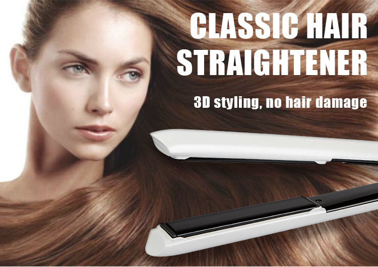 Portable 2 In 1 Hair Straightener And Curler Ceramic Plate With LED Display