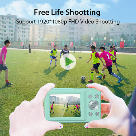 FHD 1080P 44MP 2.4" Vlogging Small Digital Video Camera Anti Shake Rechargeable