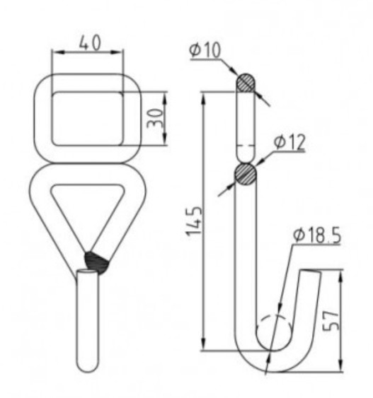 800KG J Hook Heavy Duty 1 Inch Tie Down Straps
