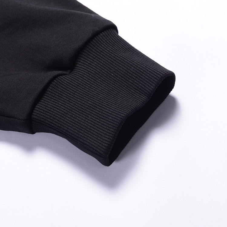 Casual Black Zip Up Hoodie Mens Embroidered Pattern Single Package Size 40 X 30 X 0.6 Cm