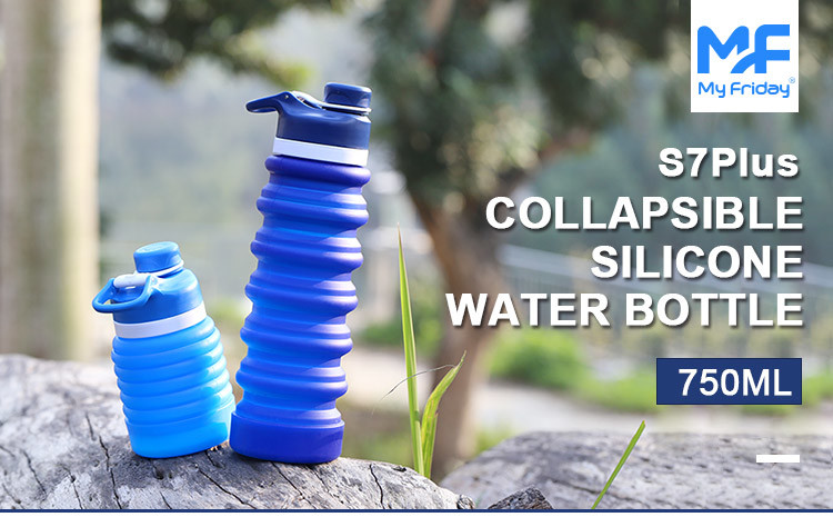 750ml Collapsible Silicone Foldable Water Bottle BPA Free