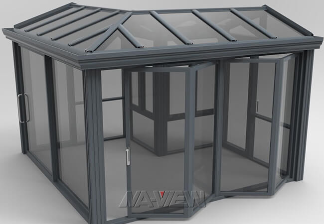 Weather Resistance Modern Sunroom Extension Prefabricated Sunroom Addition