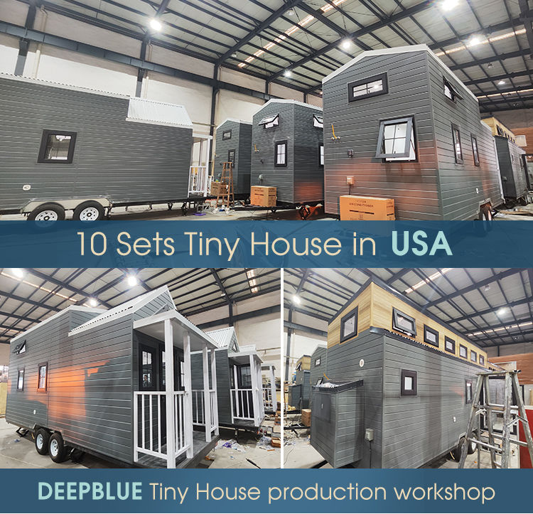 Modular Prefabricated Light Gauge Steel Structure Tiny House On Wheels With Trailer For Airbnb