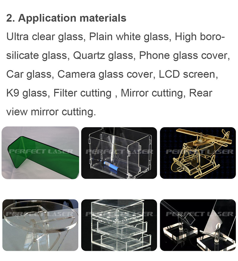 30w 60w 80w Picosecond Ultra Fast Laser Glass Cutting and Splitting Machine for Positioning accuracy