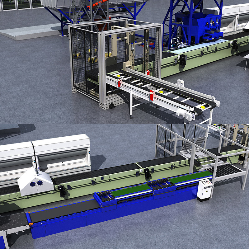 Wet Batch Concrete Plant Culture Stone Production Line 800 - 1000m2
