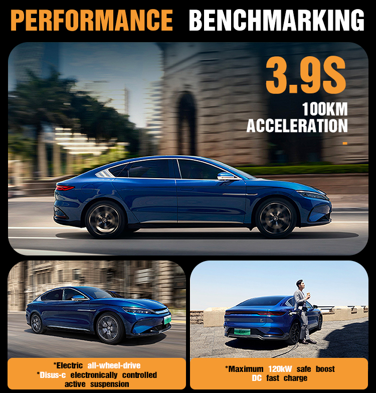 Byd Han 715KM 4WD Flagship Electric Cars Suv High Speed Byd Car 2023 Creation Edition April 2022 Size mm 4995*1910*1495