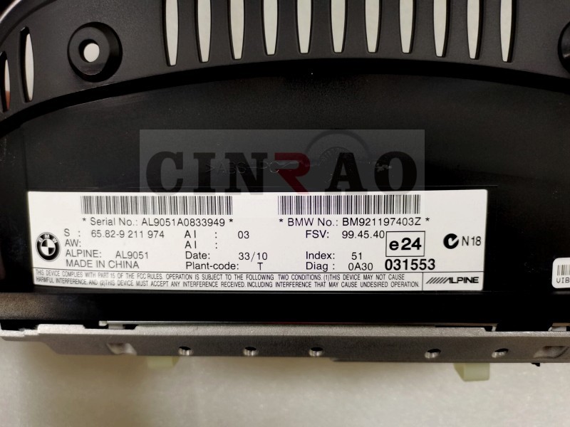 LCD Display Screen Assembly For Alpine AL9051 BMW e24 BM921197403Z Car GPS Navi