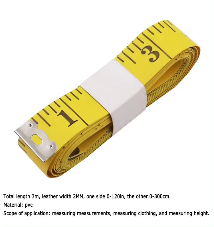 120in Body Measuring Flat Ruler Sewing Tailor Tape Measure Mini Soft Flat Ruler Centimeter Meter Sewing Measuring Tape