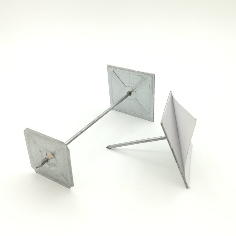 Self Adhesive 24x24mm Stick Pin Insulation System Galvanized Iron