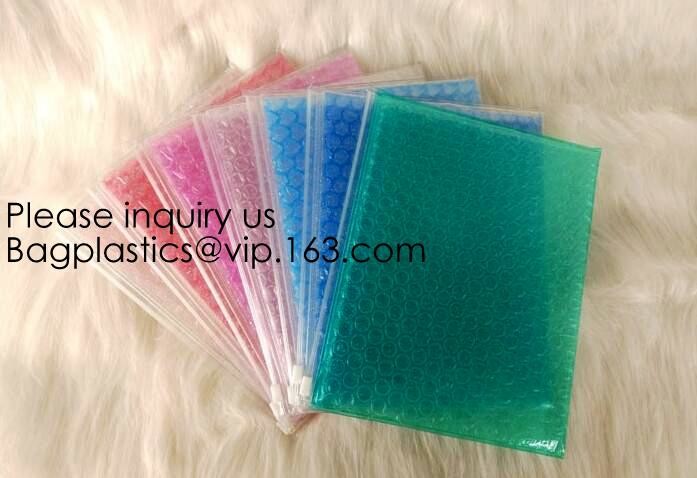 Colored PVC Film Bubble Bag/Special PVC k Bubble Bag/New Material Bubble Mailer With Zipper, bagease, bagplastics