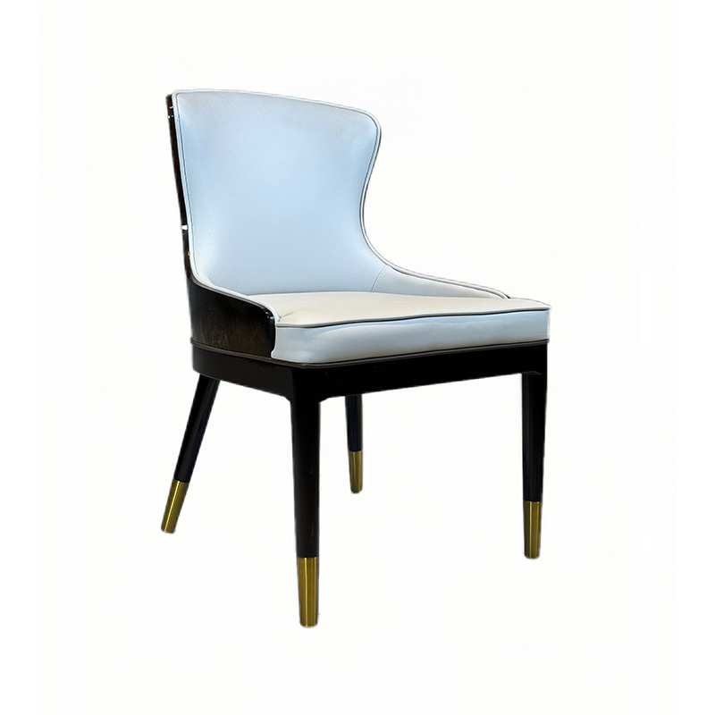 OEM Hotel Furniture Dining Room Modern Ash Wood Chair Without Armrest
