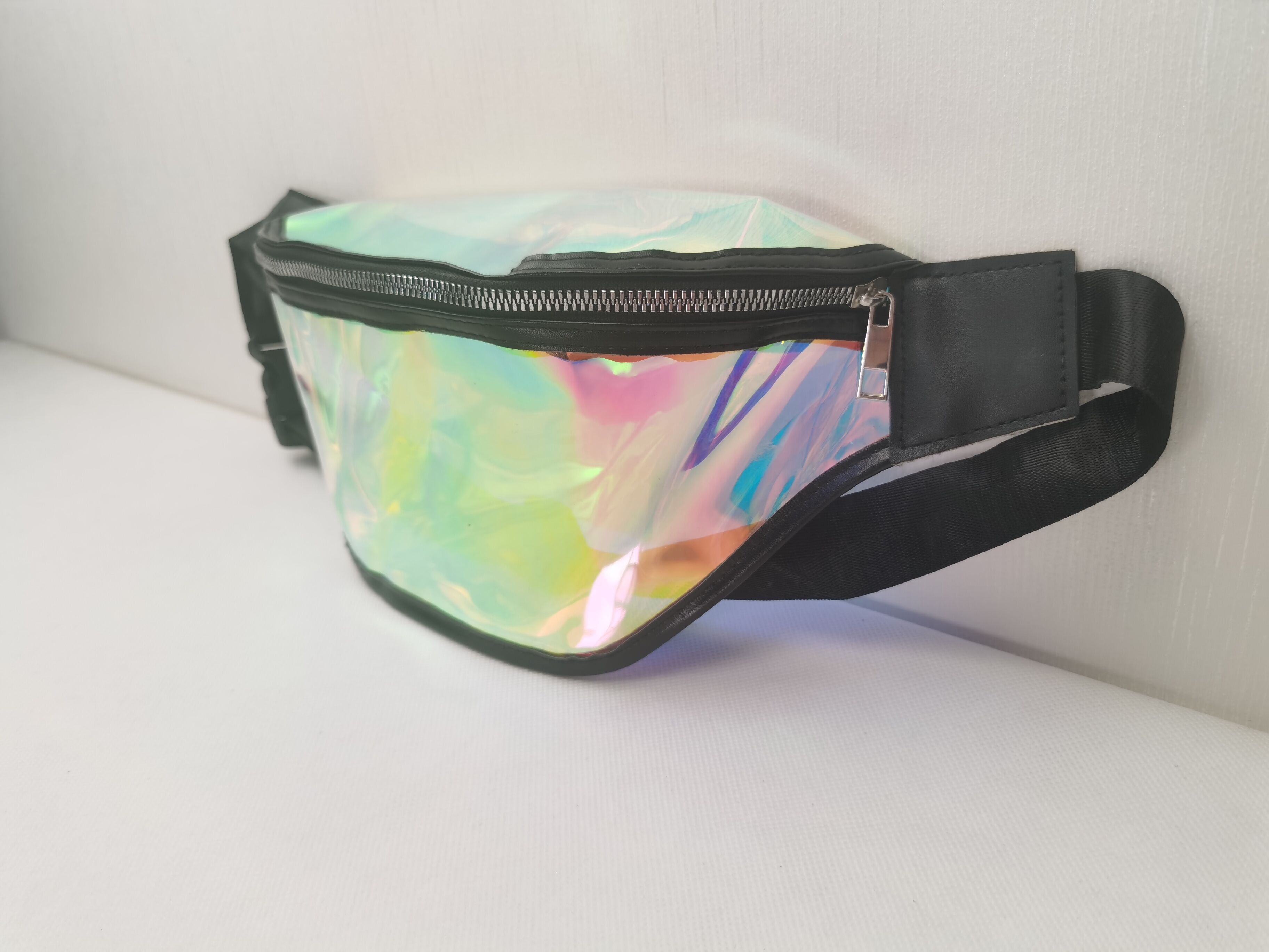 Transparent PVC Bum Bag Fashion Reflective Waist Bags Holographic Laser Fanny Pack