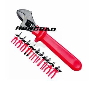 Buy cheap Hot New 8 10 12 15&quot;1000 V Voltage Insulated Fat Dipped Plastic Handle Grip Adjustable Wrench 1000V AC ADJ Spanner Wrench product