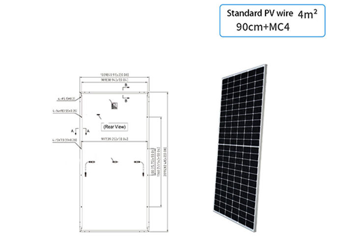 156x156 Monocrystalline Silicon Solar Panels 450w Residential