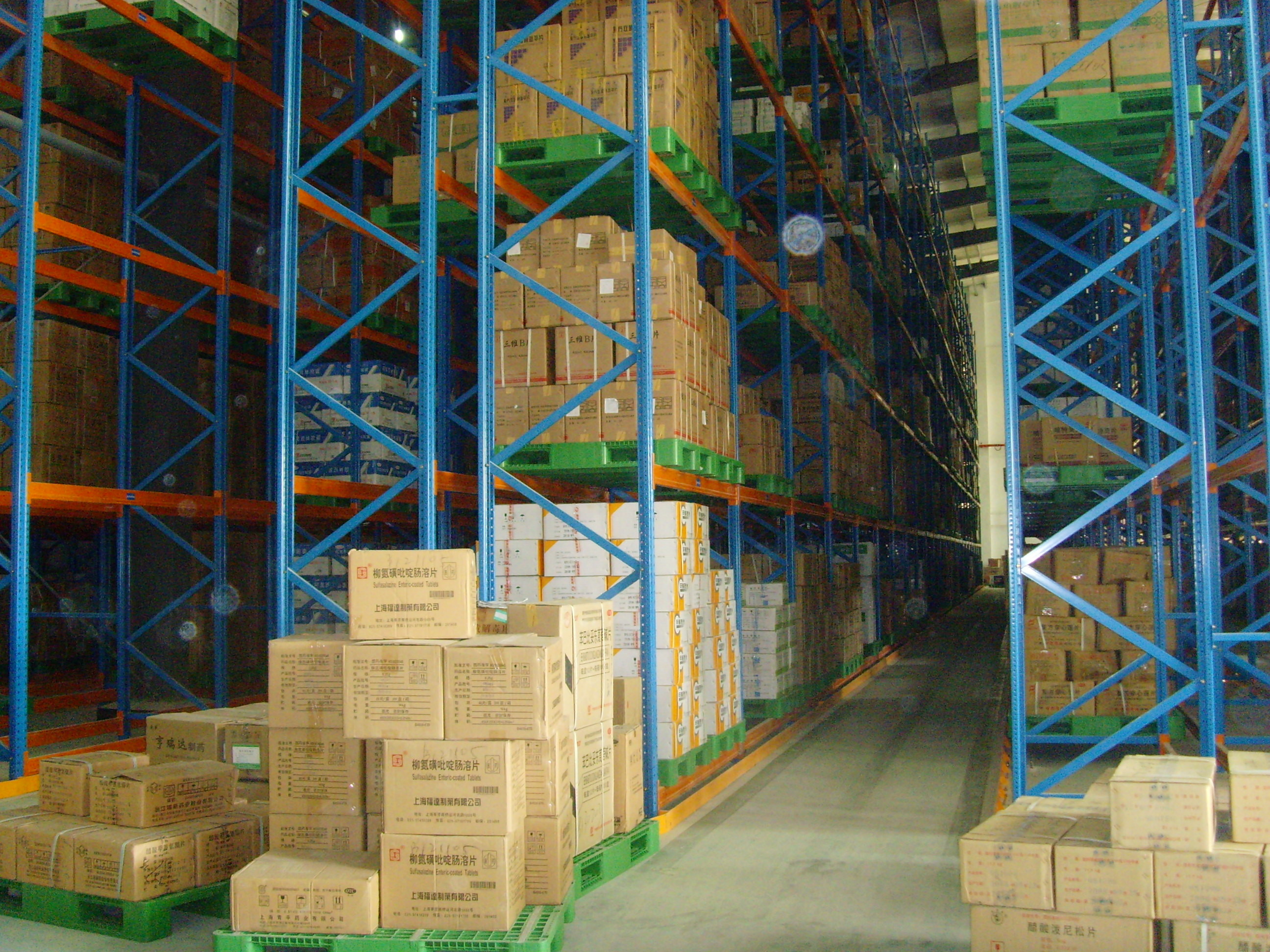 Industrial Pallet Warehouse Storage Racks Stainless Steel 2200kgs/Level Loading Capacity
