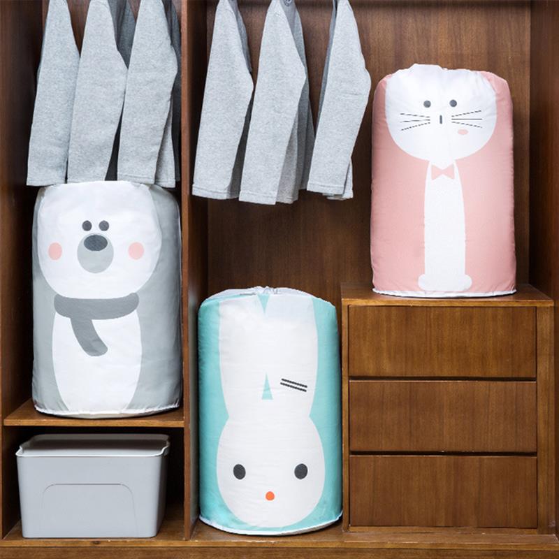 Cartoon Foldable Garment Storage Bag Cotton Blanket Bed Cover Wardrobe Storage Bags