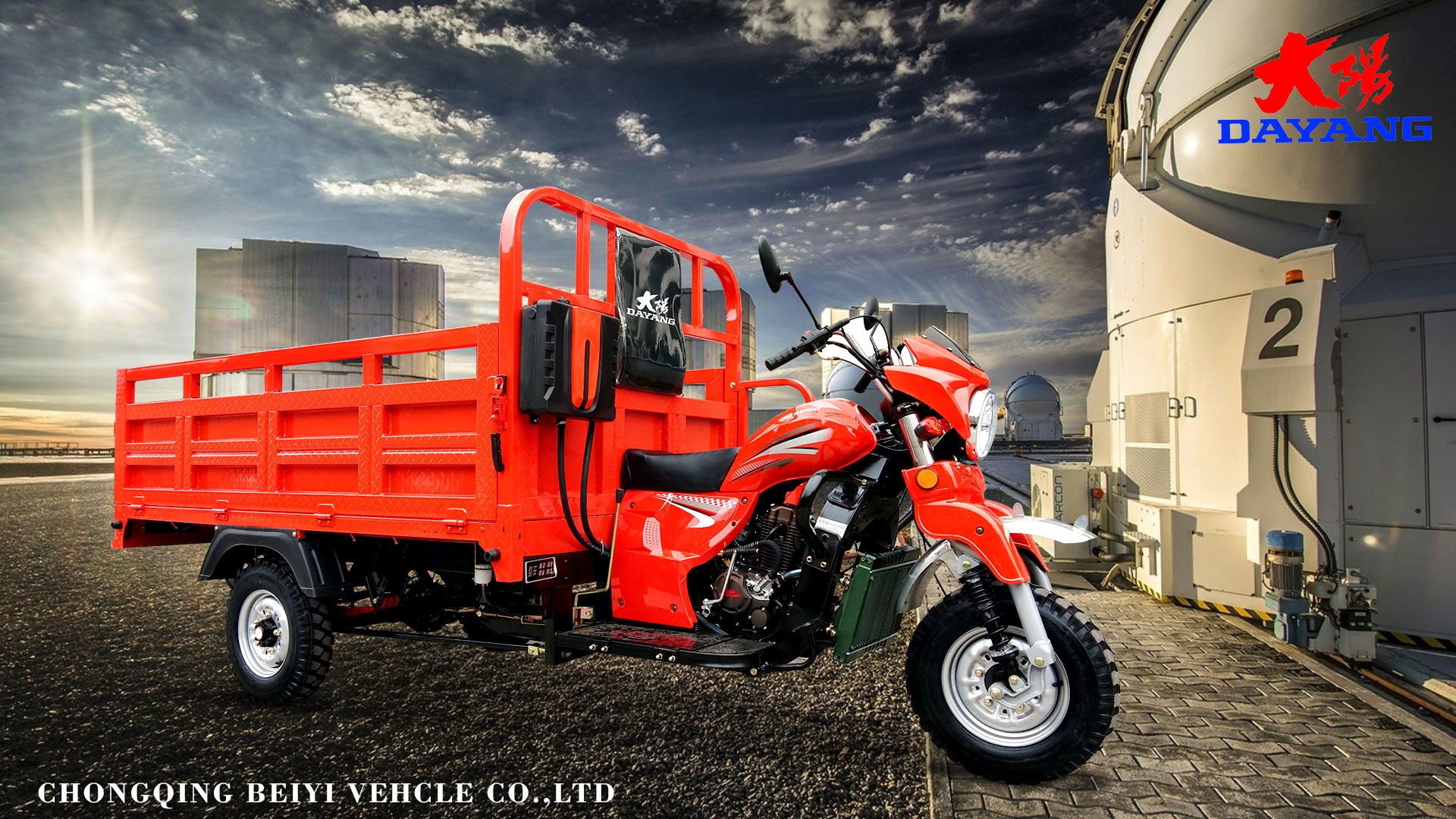 2022 Adults Home Farm Gas Powered Heavy Duty Cargo Vehicle Tricycle with 1000W Power