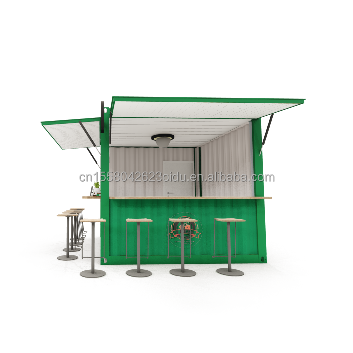 10ft and 20ft Container Coffee Shops with Aluminum Alloy Windows Portable Pop Up Cafe Bar