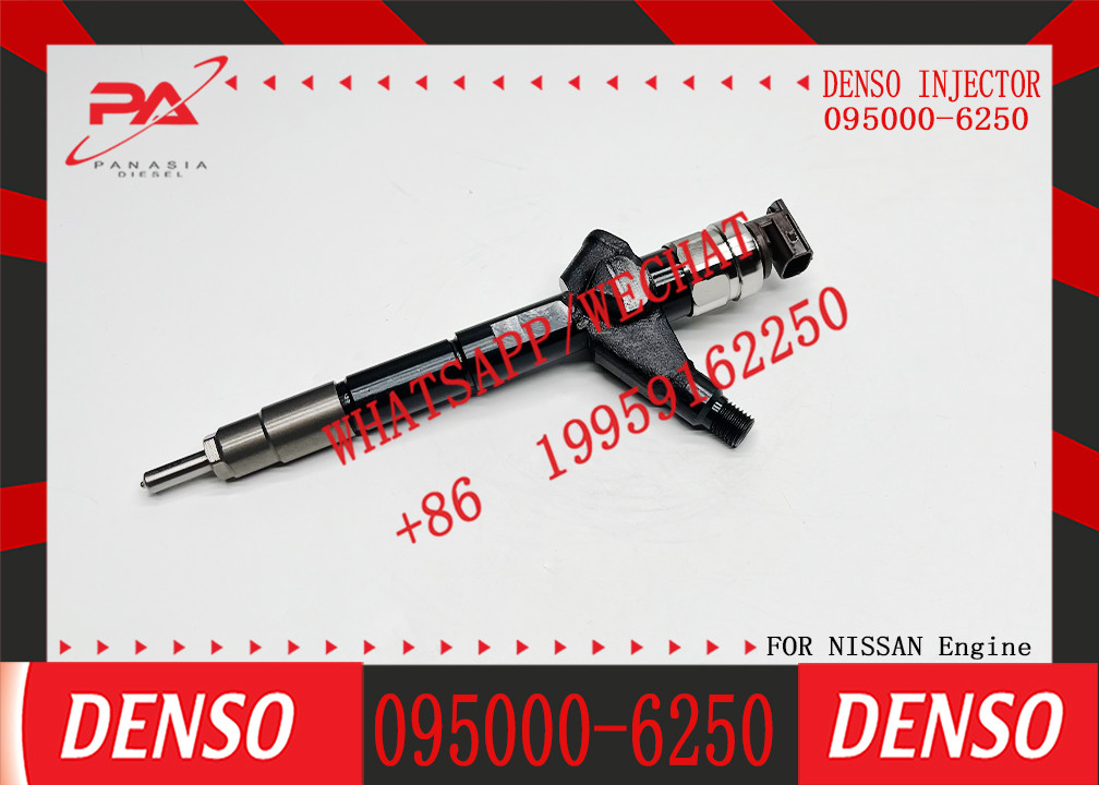 Good Quality Diesel Fuel Injector 095000-6250 Common Rail Fuel Injector Assy 16600-EB70A 16600-EB70D for Nissan Navara Engine