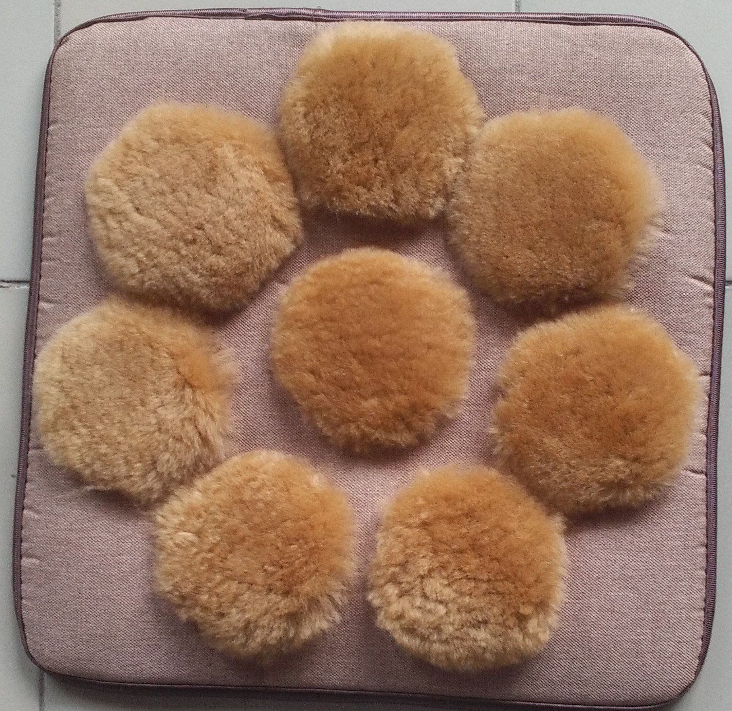 Real Sheepskin Seat Pad Square Sofa Cushions Customized