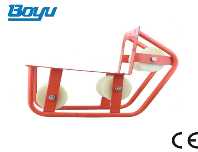 Steel Bundled Conductor String Cable Tensioner Nylon Pulley Roller At Tower