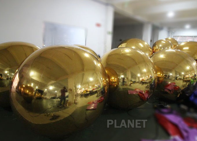 Shopping Mall Inflatable PVC Mirror Ball Ornaments 1m Or Customized Size