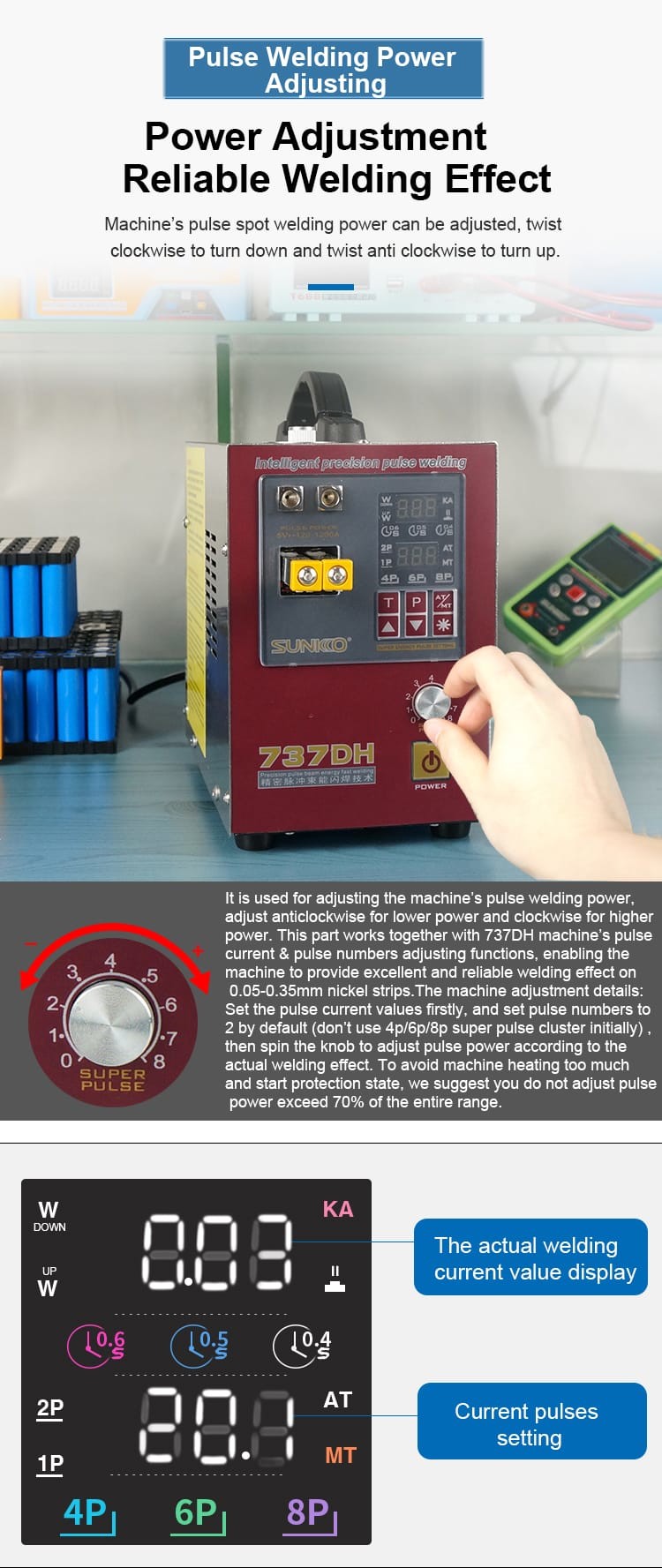 Desktop Spot Welding Machine For 18650 Battery Pneumatic Head Moving Driver