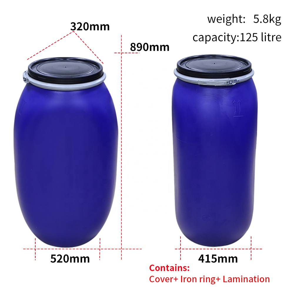 125L Oval Empty Chemical Drums