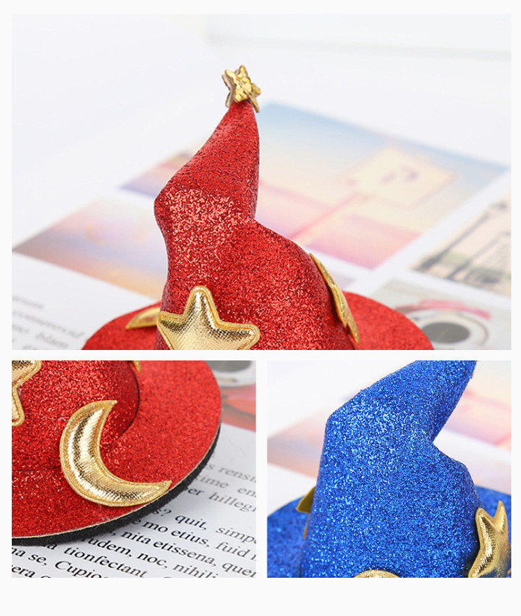 Halloween Hat Hairpin Costume Bonnet Hair Accessories For Kids Hair Clips Sequins