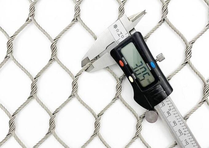 Bridge Protection Stainless Steel Cable Net 80x80mm For Zoo Animal Cages