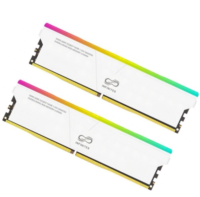 Infinites Memory Solution DDR5 288pin 16GB 3600MHz (2*16G) Udimm PC-48000 1.1V Non Ecc Gen 5 RGB Gameing Memory Stick Overclocked Memory Kits