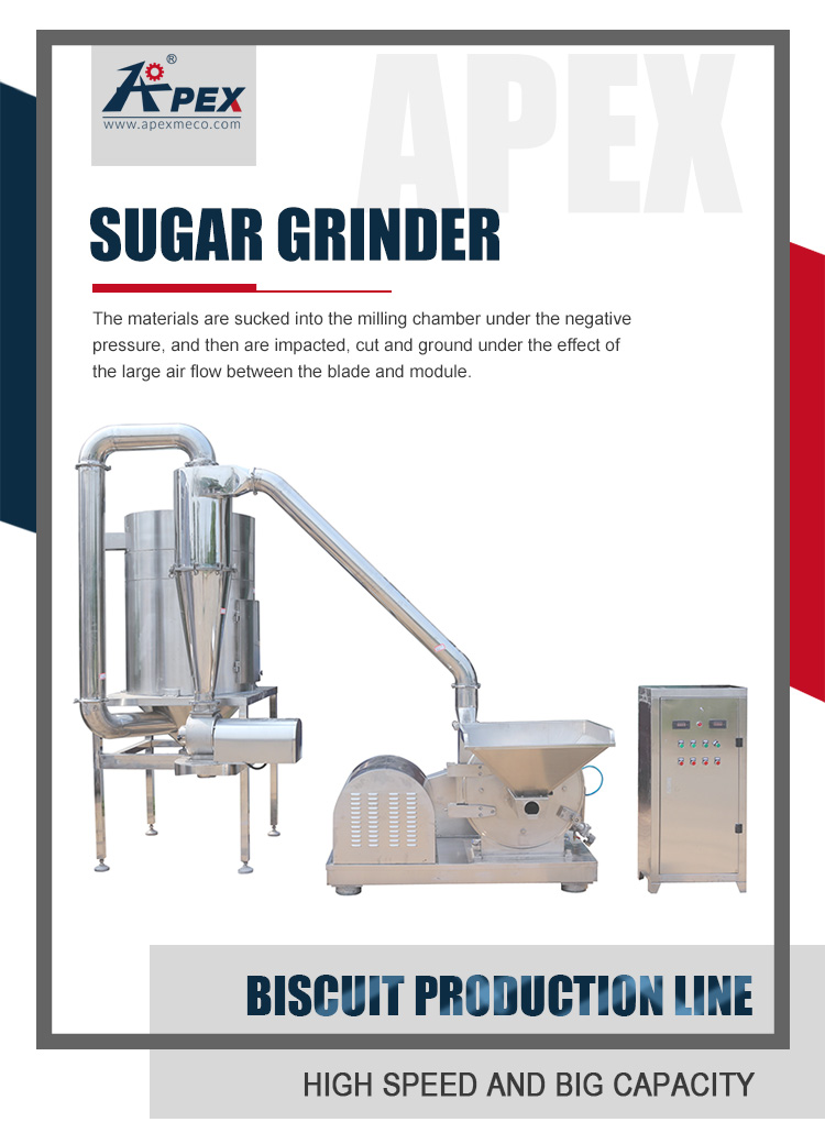 Industrial Commercial Powdered Sugar Grinder , High Quality Biscuit Product Line