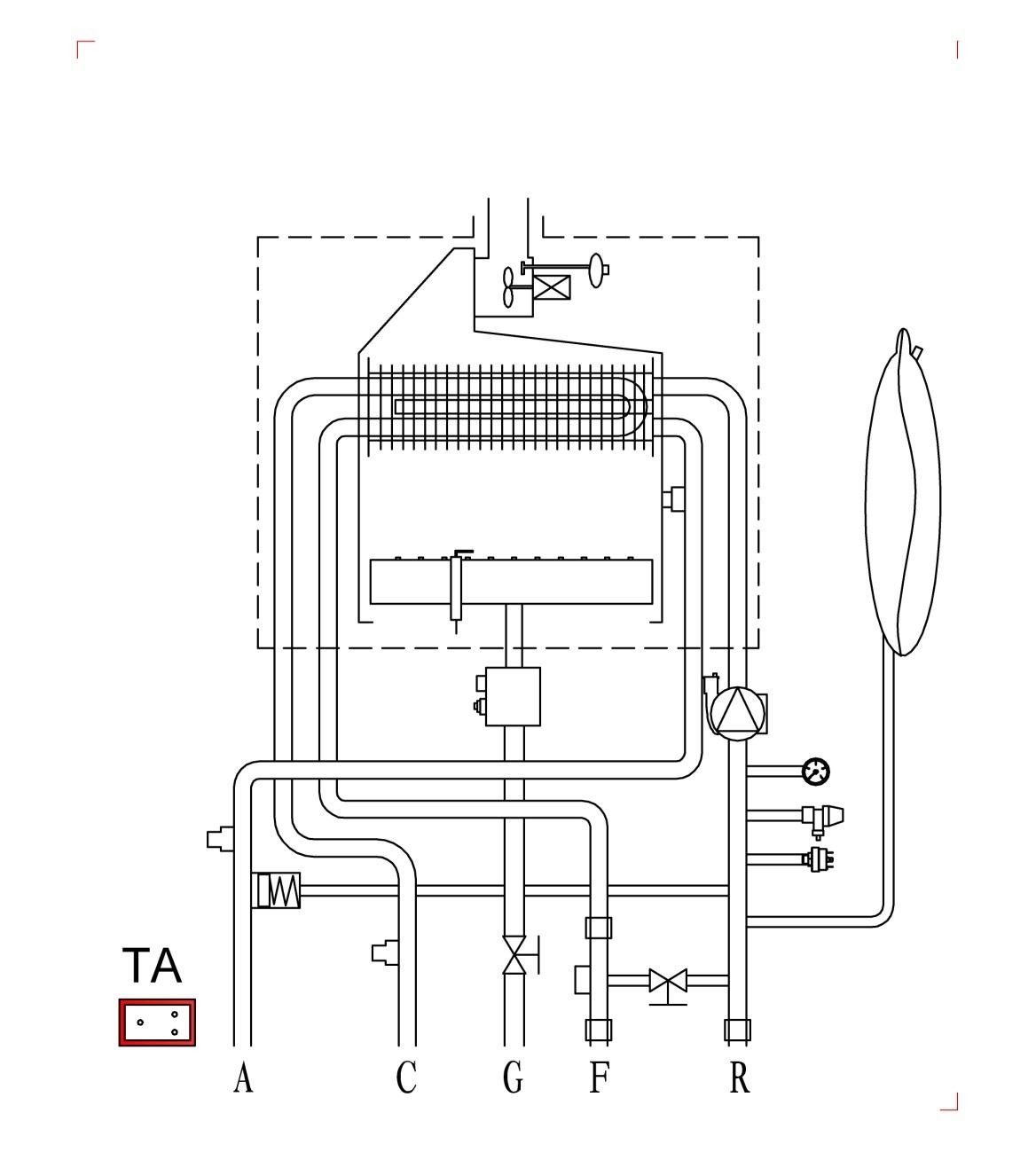 NG 32KW Wall Hung Home Gas Boiler Energy Saving Gas Boilers ISO14001