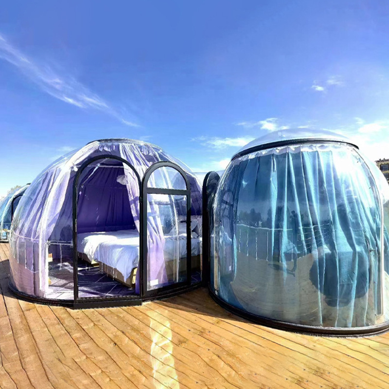 Panoramic Skylight Oversized Tent Recreational Outdoor Layout Residential Hostel Party Play Star Room