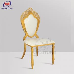 China High End Hotel Furniture Stainless Steel Wedding Chair for Banquet High Back on sale