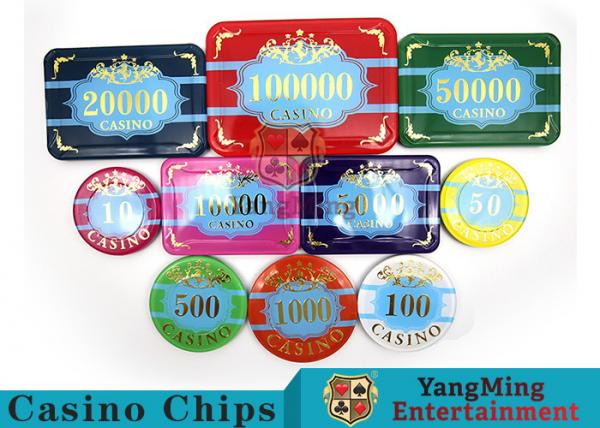 Quality Custom Acrylic Casino Poker Chip Set , New Style Poker Set With Numbered Chips for sale