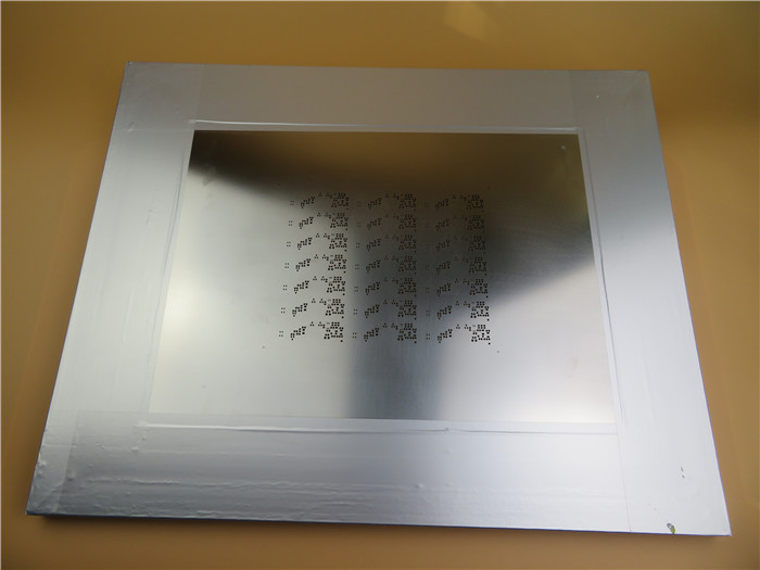 Aluminum Framed 520x420mm Laser Cut SMT Stencil For PLCC QFP 0402