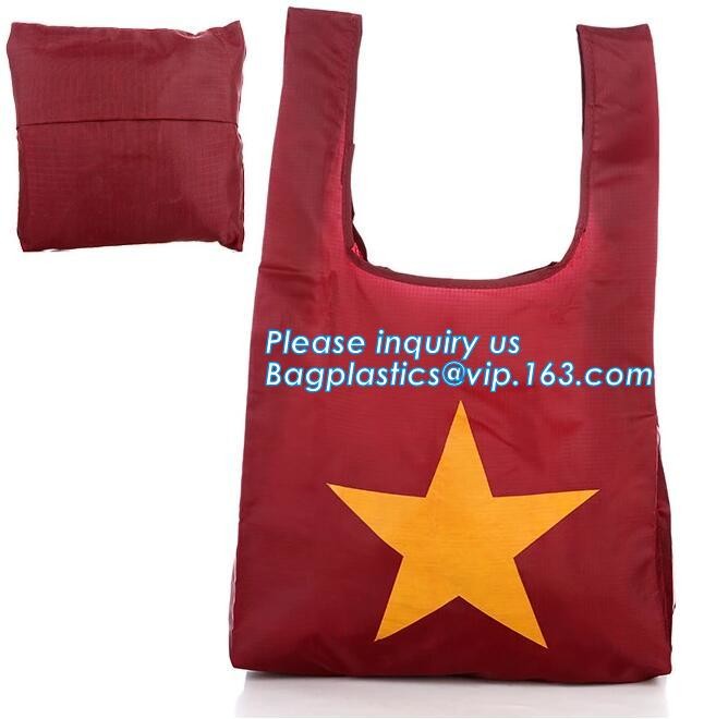 Promotion Custom Eco Friendly Sublimation Polyester Folding Shopping Bag,Promotional Sports Gym Sack Polyester Drawstrin