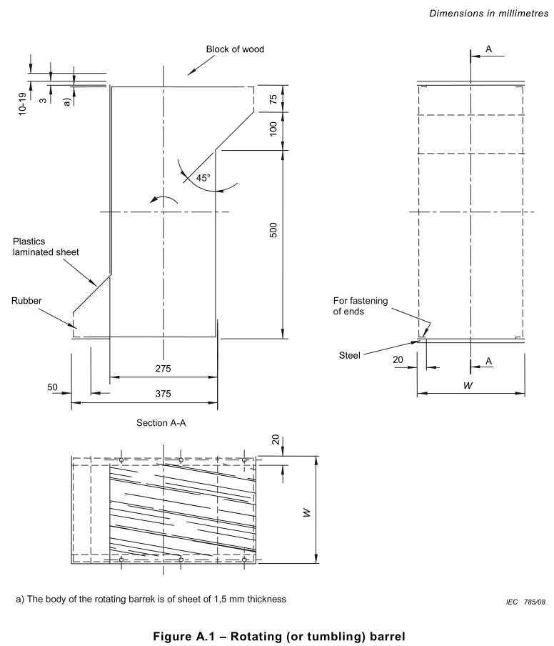 5r/min Home Appliance Testing Equipment Rotating Barrel Test Apparatus For Repeated Free Fall Test