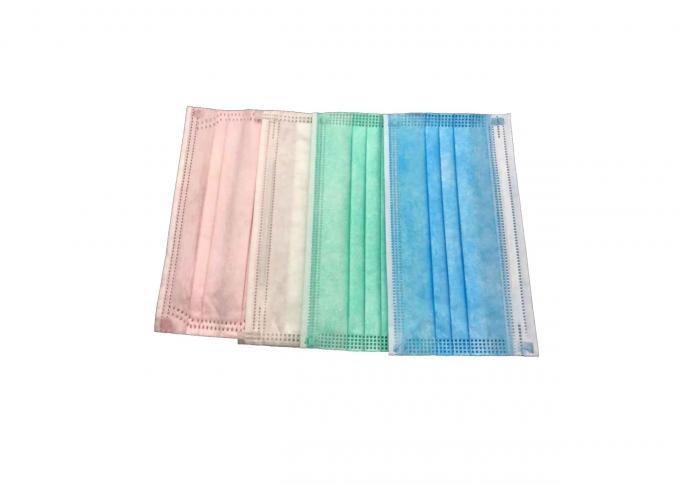 Disposable Hygiene Face Mask Non - Irritating With Adjustable Nose Clip
