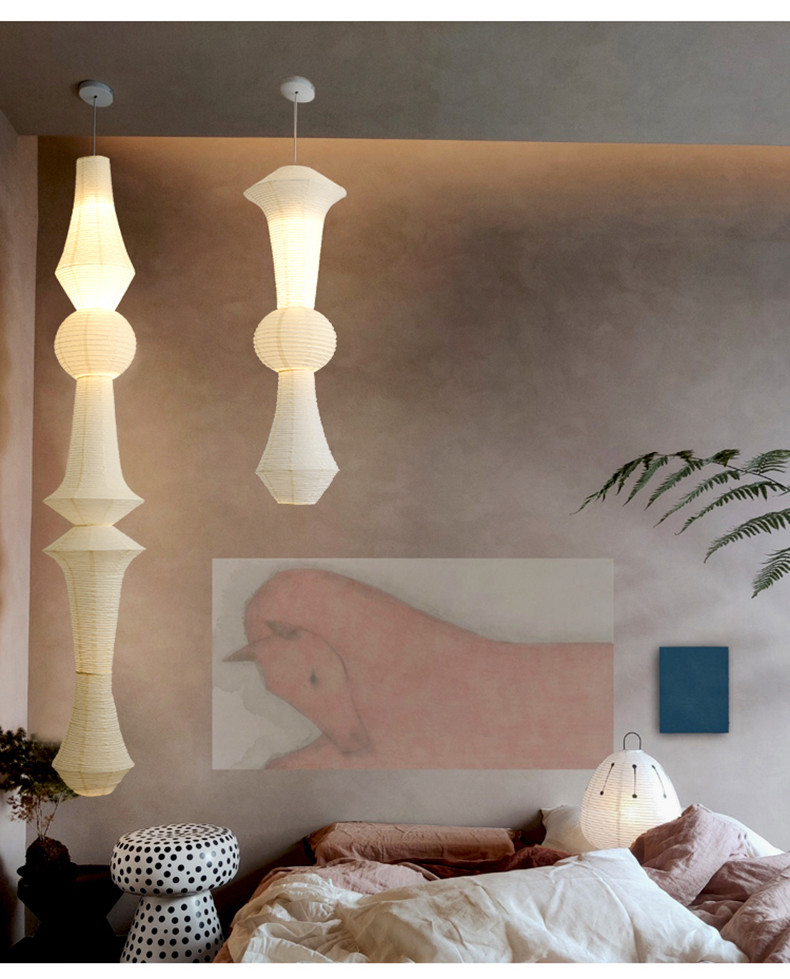 Janpanese Akari Rice Paper Lamp Nordic Noguchi Yong Pendant Lamp(WH-AP-599)
