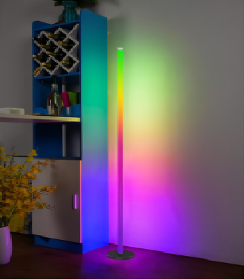 Adjustable RGB Smart-Controlled Corner Lamp for Holiday Decoration in Simple Design