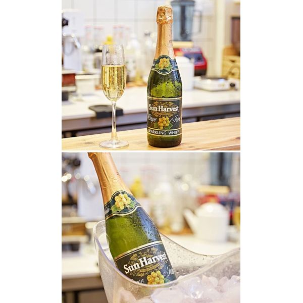 Personalised Gold Foil Champagne Bottle Label White Red Embossed