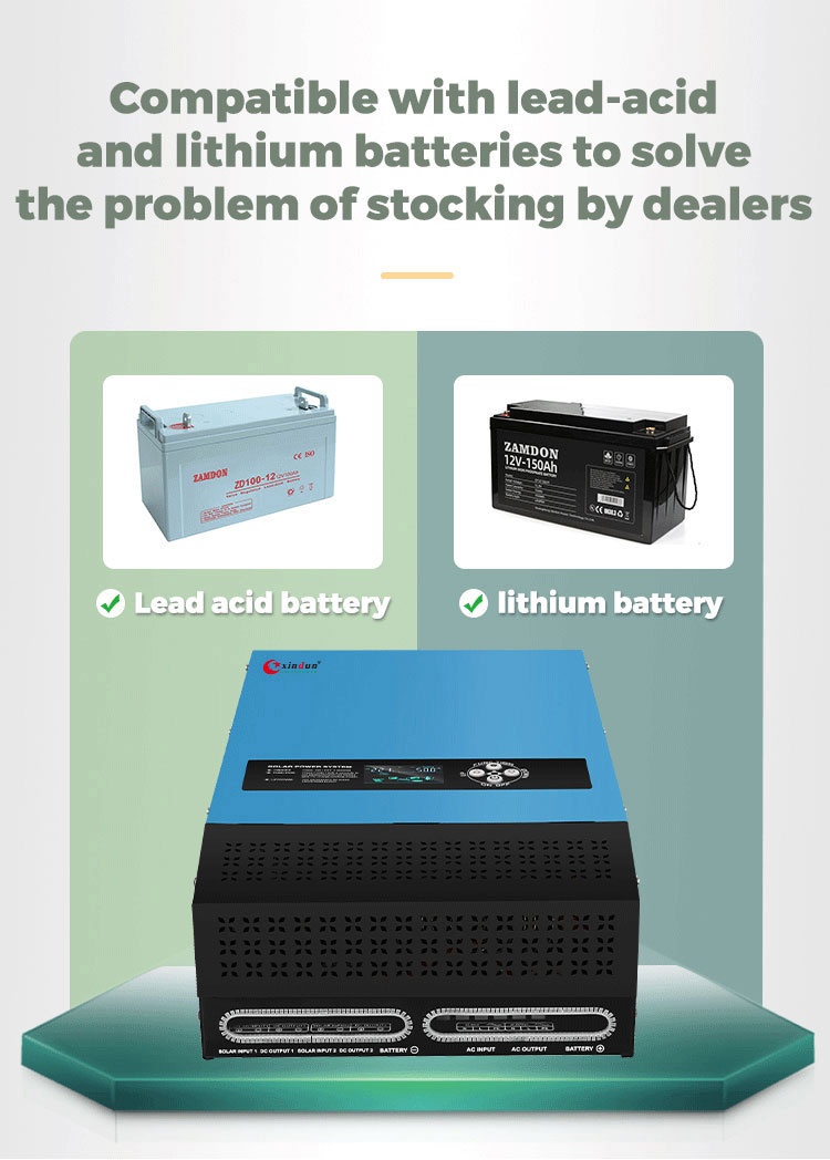 48v split phase inverter with lithium battery